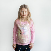 Лонгслив дет. с пайетками Ульяна розовая 1 ст.