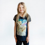 Футболка с пайетками Ульяна Синяя 1 ст.