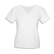 Фото на женской футболке V-ворот 2 ст.